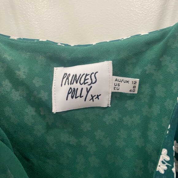NWOT Princess Polly Green Floral Mini Dress - Picture 2 of 2